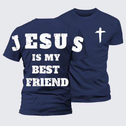 Jesus Is My Best Friend Jesus God Christian Premium Mercerized Cotton Tee