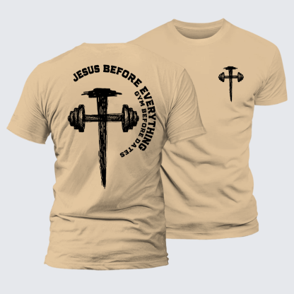Jesus Before Everythimg Jesus God Christian Premium Mercerized Cotton Tee