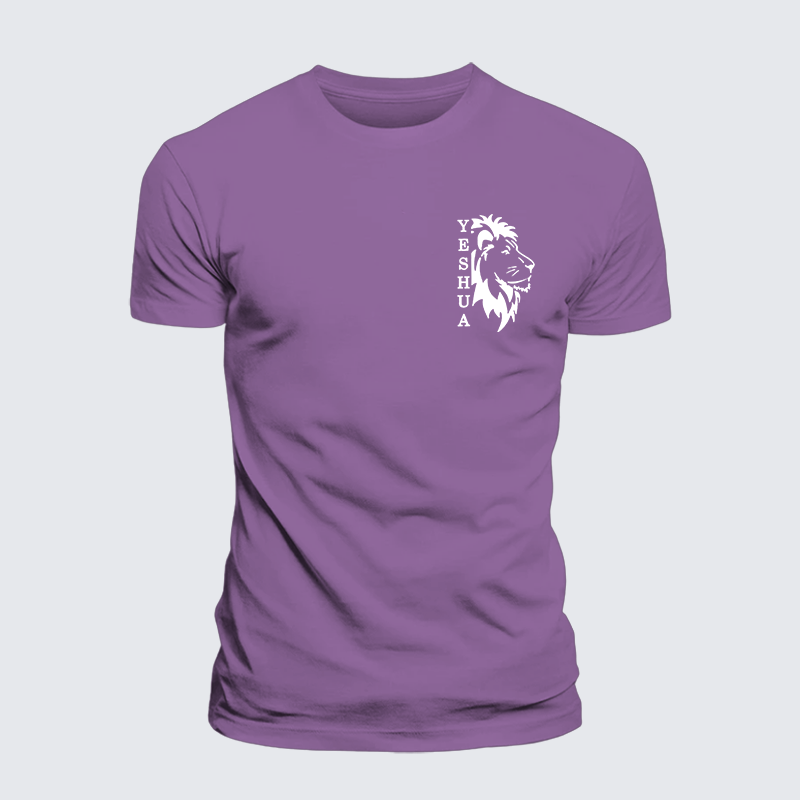 Yeshua Lion Jesus God Christian Premium Mercerized Cotton Tee