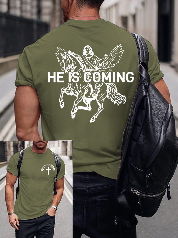 Jesus Is Coming Jesus God Christian Cotton T-Shirt