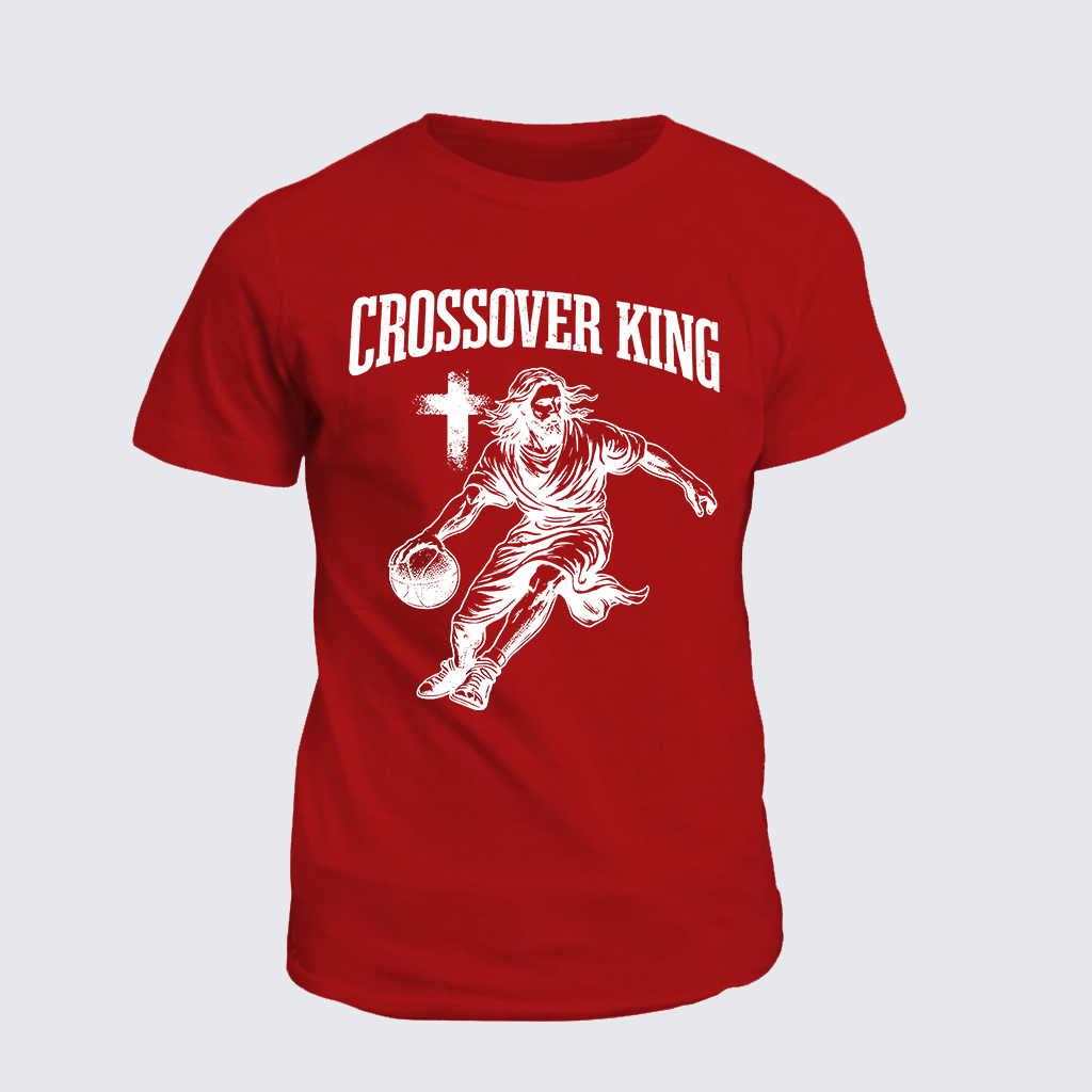 Crossover King Jesus God Christian Cotton T-Shirt