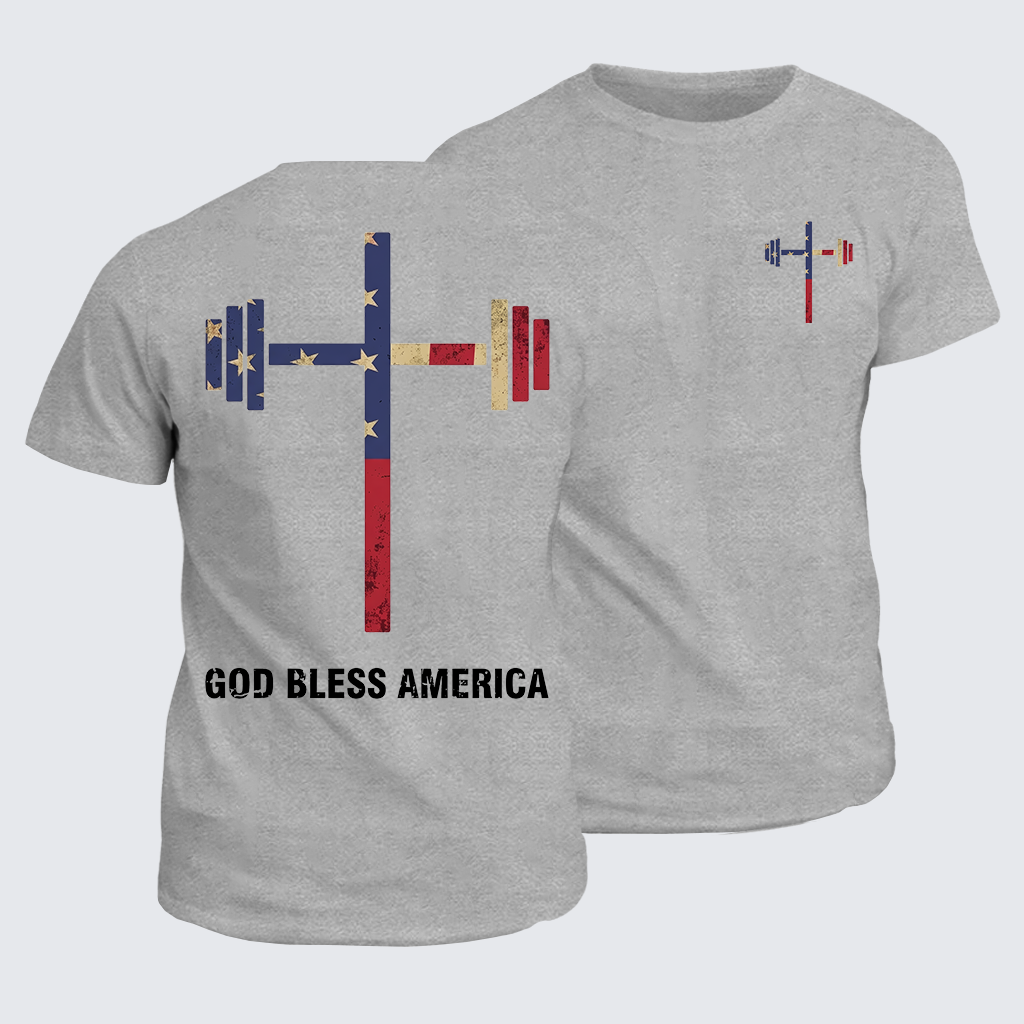 God Bless America Jesus God Christian Cotton T-Shirt