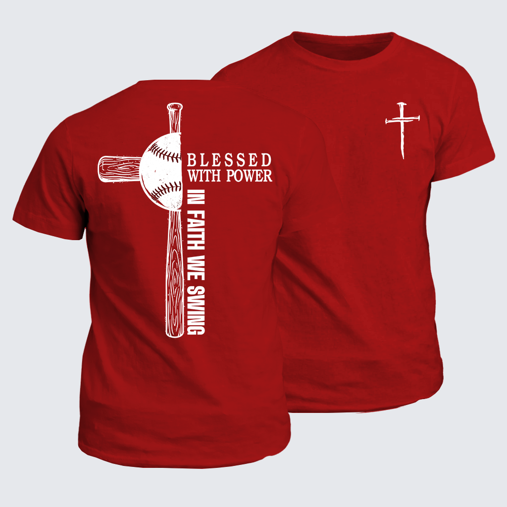 In Faith We Swing Jesus God Christian Cotton T-Shirt