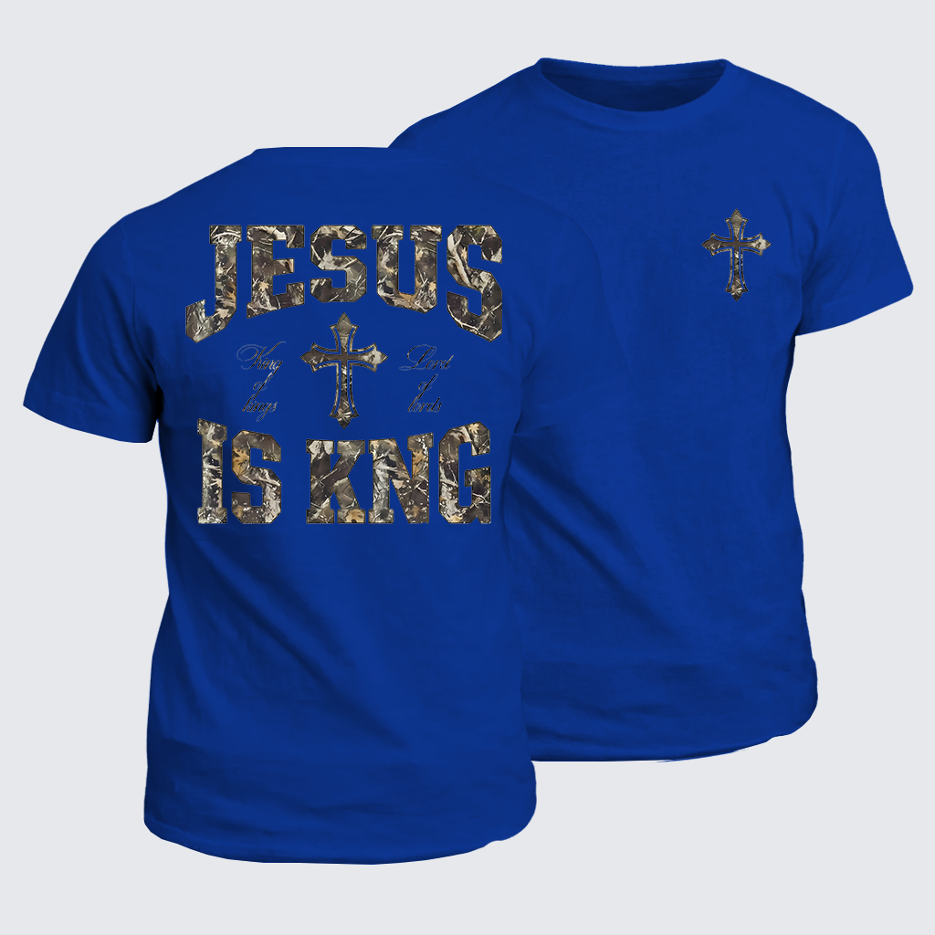 Jesus is King Jesus God Christian Cotton T-Shirt