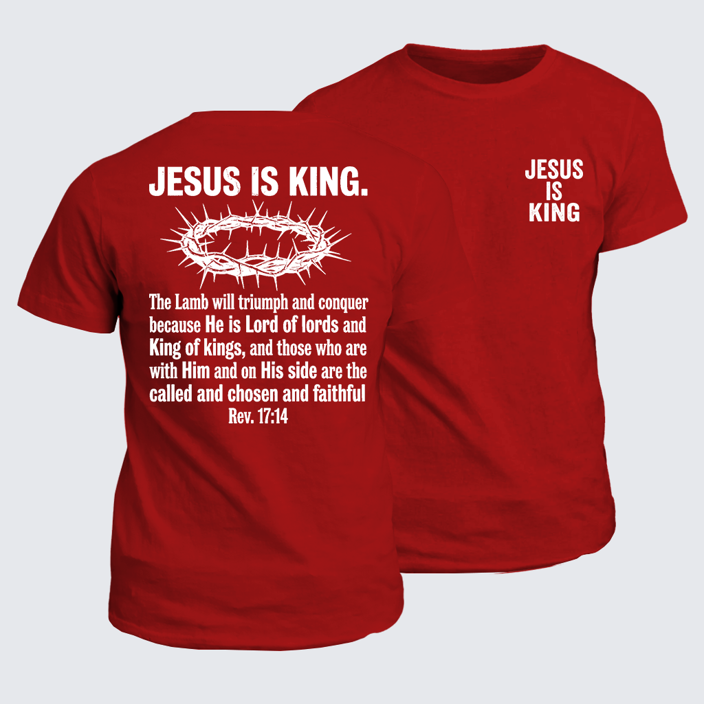 Jesus is King Jesus God Christian Cotton T-Shirt