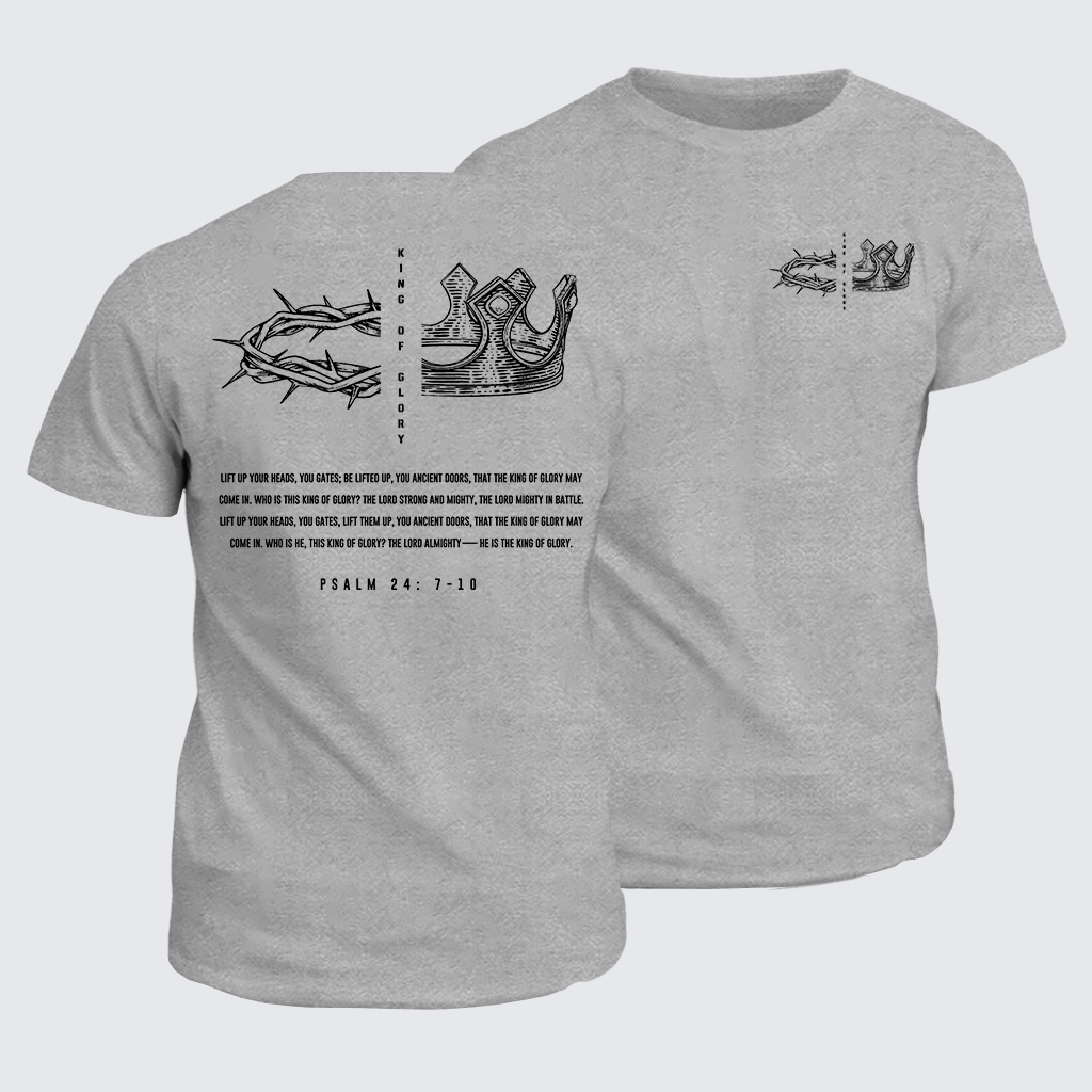 King Of Glory  Jesus God Christian Cotton T-Shirt