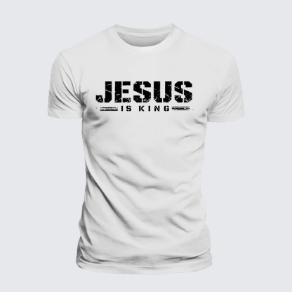 Jesus Is King Jesus God Christian Premium Mercerized Cotton Tee