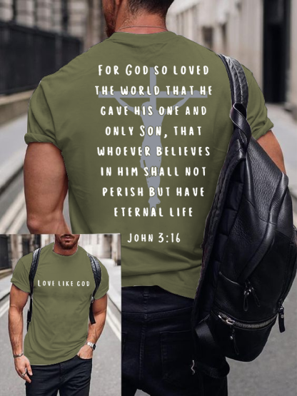 Love Like God Jesus God Christian Cotton T-Shirt