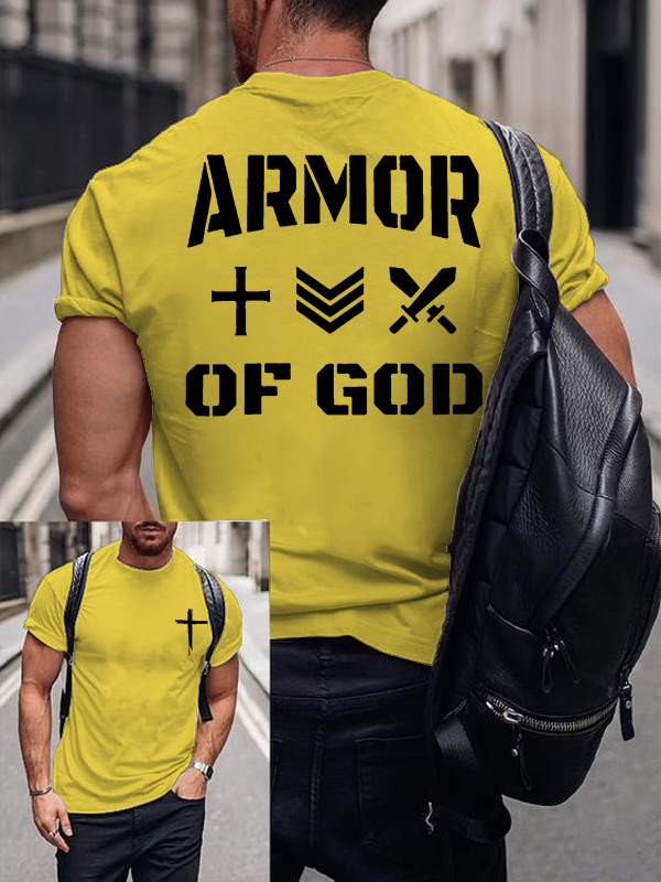 Armor Of God Jesus God Christian Cotton T-Shirt