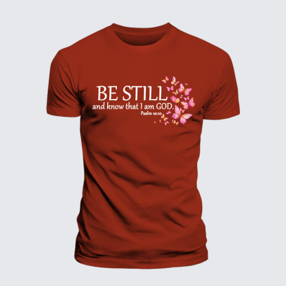 Be Still And Know That I Am God Jesus God Christian Premium Mercerized Cotton Tee