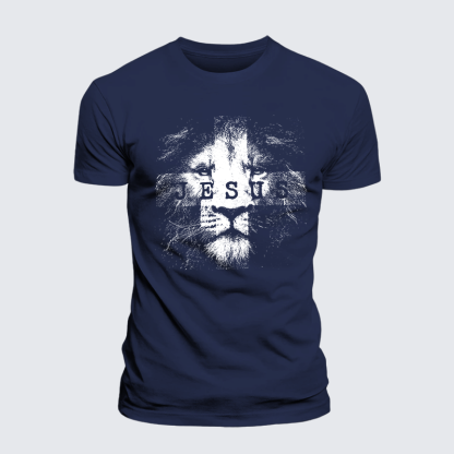 Jesus Lion Jesus God Christian Premium Mercerized Cotton Tee