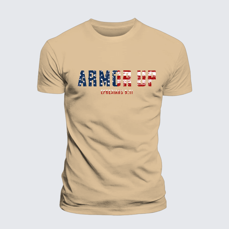 Armor Up Jesus God Christian Premium Mercerized Cotton Tee