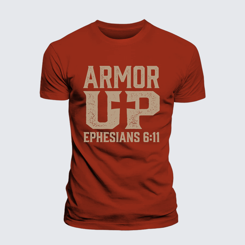 Armor Up Jesus God Christian Premium Mercerized Cotton Tee