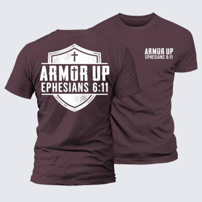 Armor Up Jesus God Christian Premium Mercerized Cotton Tee