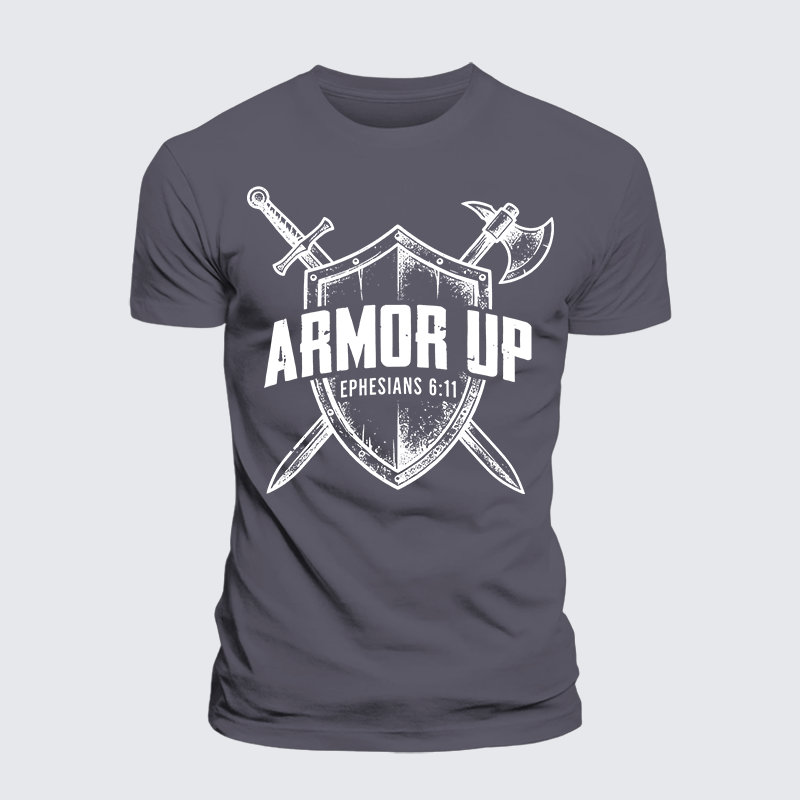 Armor Up Jesus God Christian Premium Mercerized Cotton Tee