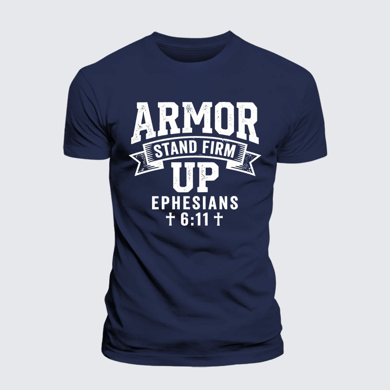 Armor Up Jesus God Christian Premium Mercerized Cotton Tee