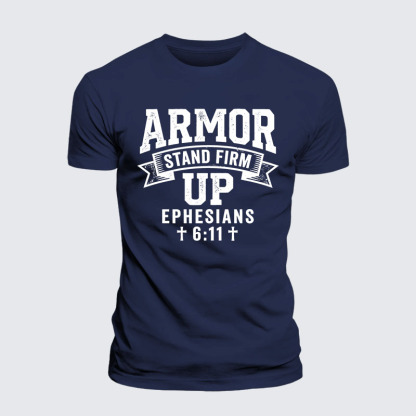 Armor Up Jesus God Christian Premium Mercerized Cotton Tee