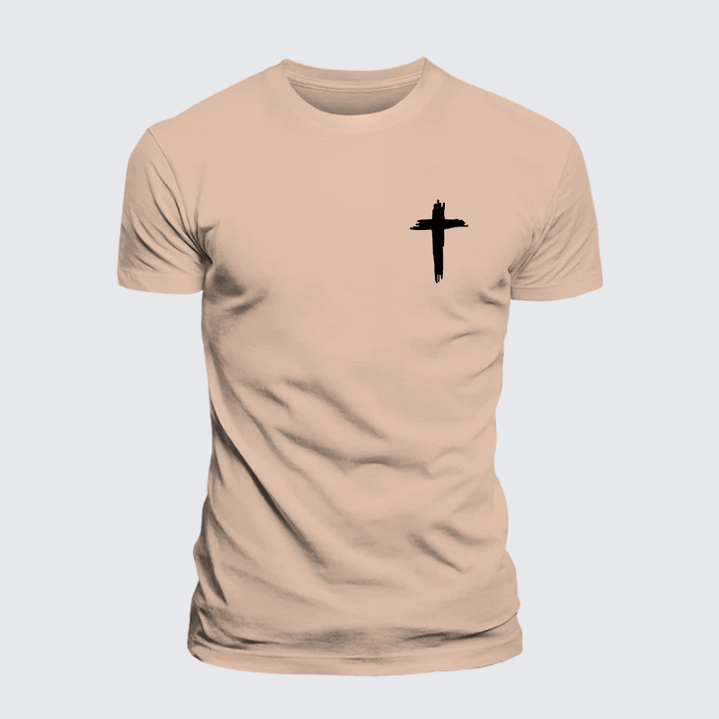 Cross Printed Jesus God Christian Premium Mercerized Cotton Tee