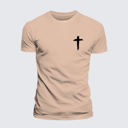 Cross Printed Jesus God Christian Premium Mercerized Cotton Tee