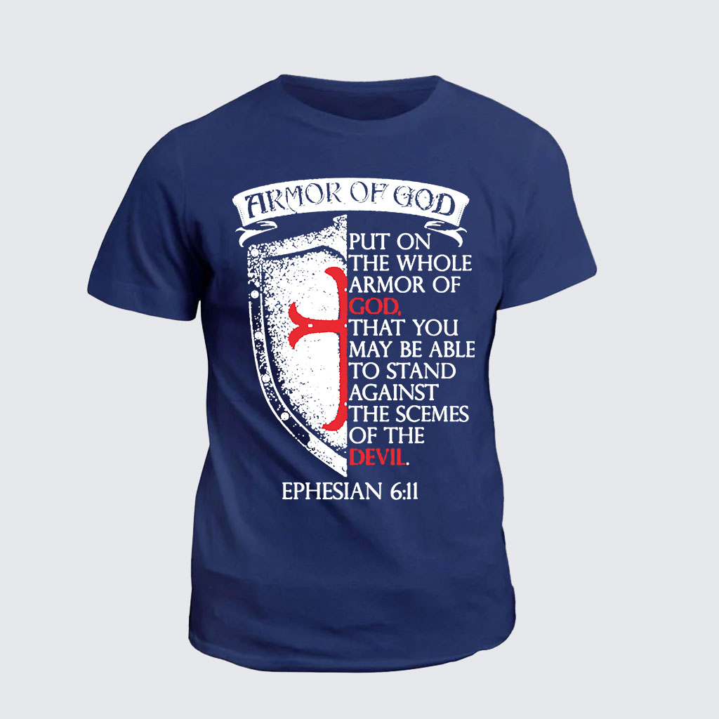 Armor Of God Jesus God Christian Cotton T-Shirt