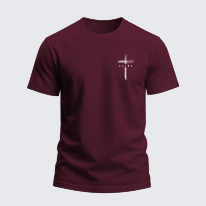 Heavyweight Cotton Tee -Faith Cross