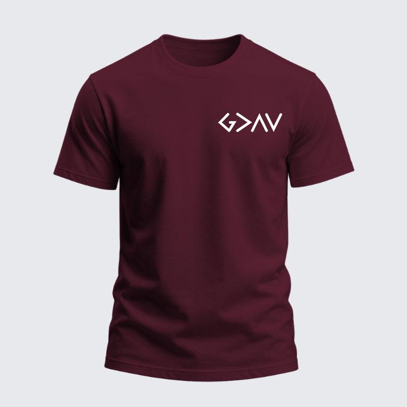 Heavyweight Cotton Tee -God Is Greater Than The Highs And Lows