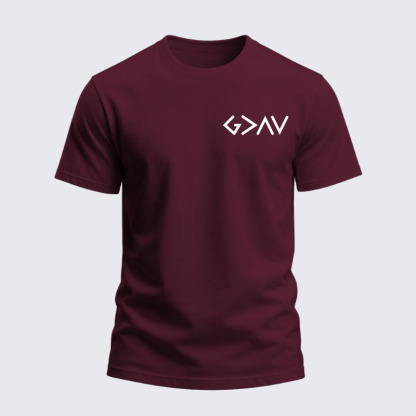 Heavyweight Cotton Tee -God Is Greater Than The Highs And Lows
