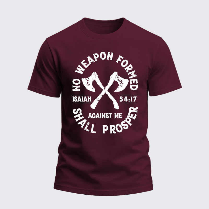 Heavyweight Cotton Tee - No Weapon Formed Shall Prosper - Isaiah 54:17