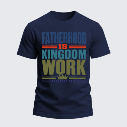 Heavyweight Cotton Tee - Fatherhood is Kingdom Work