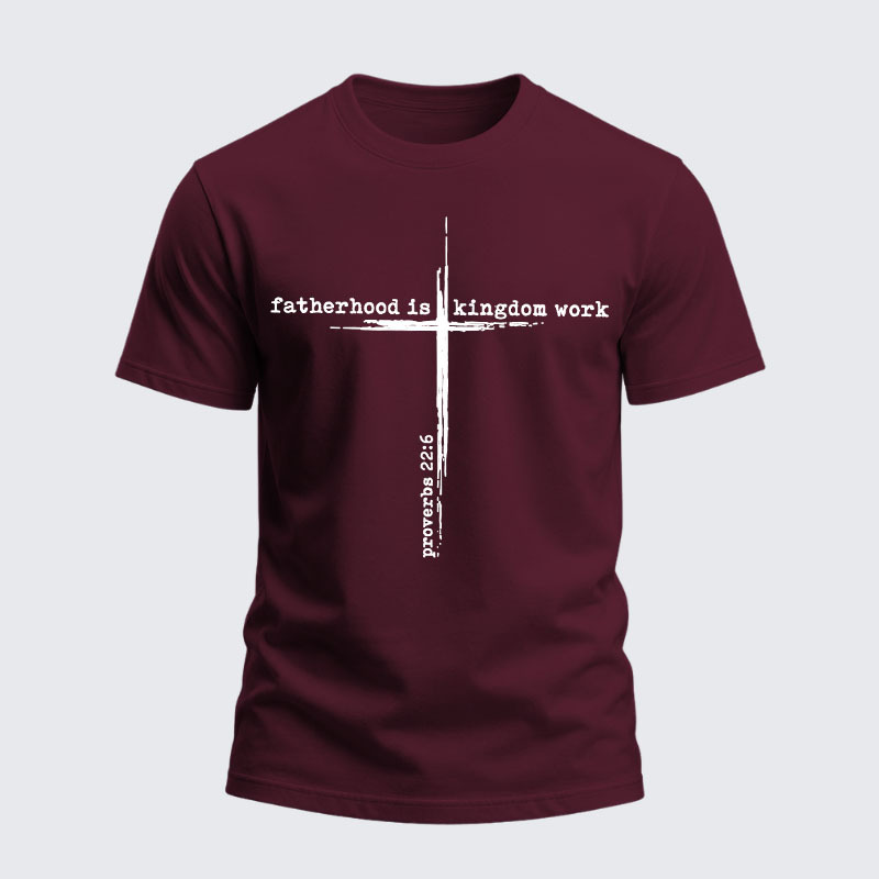 Heavyweight Cotton Tee - Fatherhood is Kingdom Work