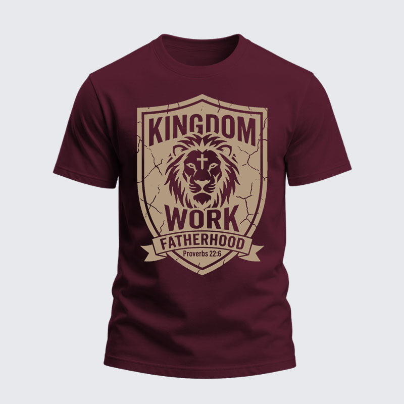 Heavyweight Cotton Tee - Fatherhood is Kingdom Work