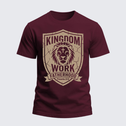 Heavyweight Cotton Tee - Fatherhood is Kingdom Work