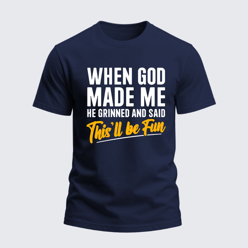 Heavyweight Cotton Tee - When God Made Me
