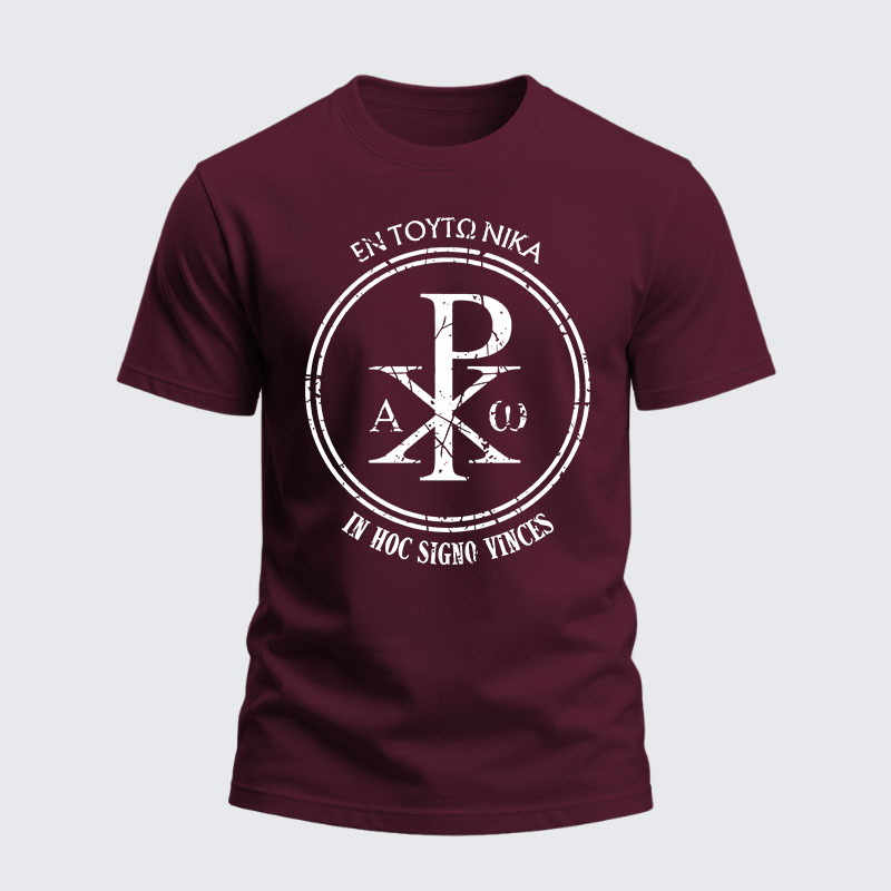 Heavyweight Cotton Tee -  In This Sign Conquer