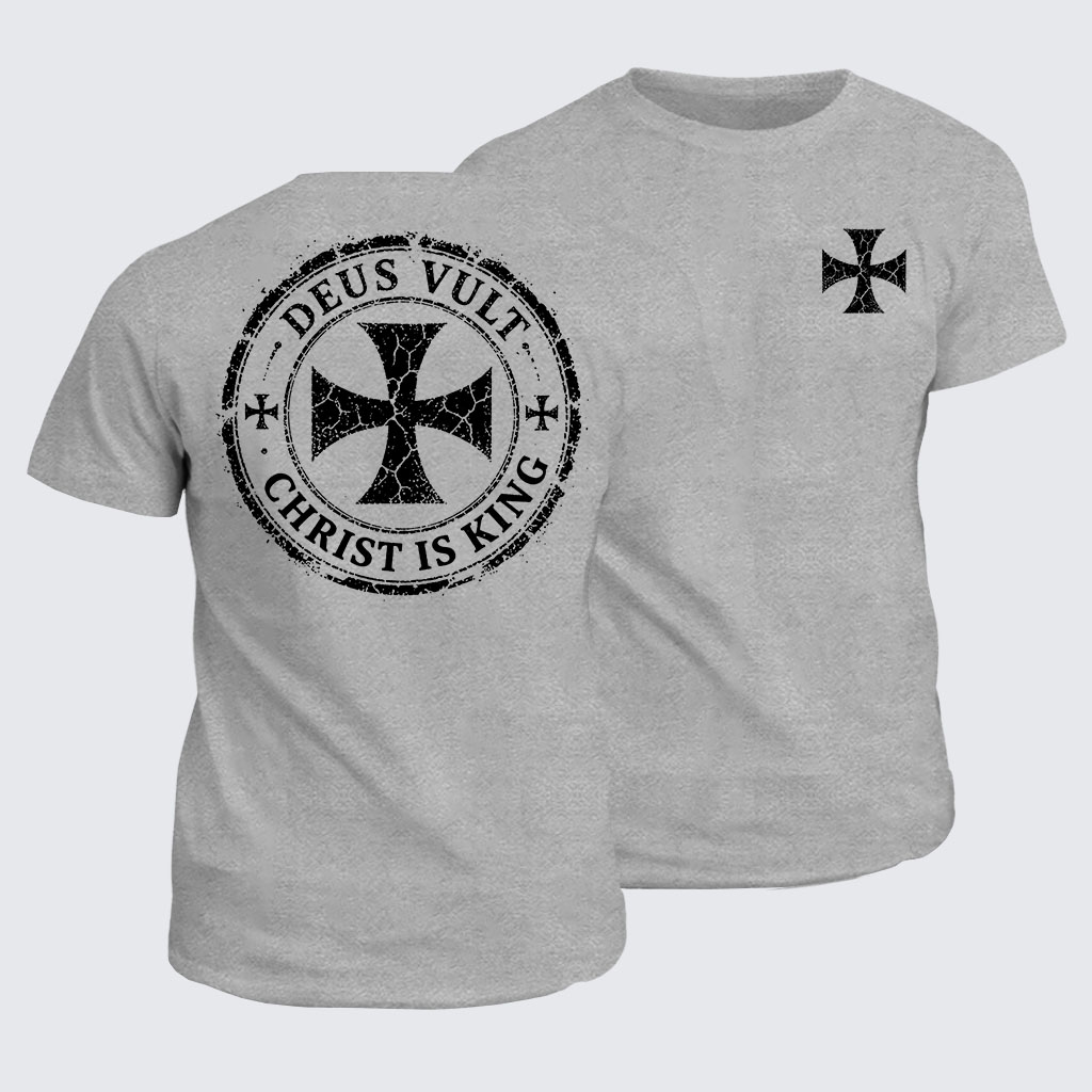 Classic Cotton Tee -  Deus Vult Christ Is King