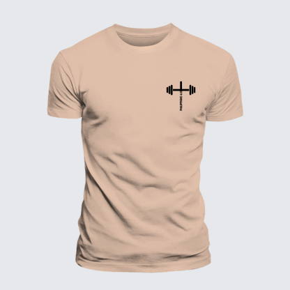 Fitness Philippians 4:13 Jesus God Christian Premium Mercerized Cotton Tee
