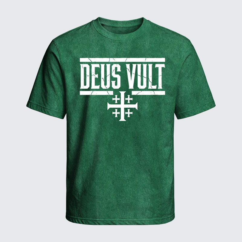 Washed T-Shirt - Deus Vult