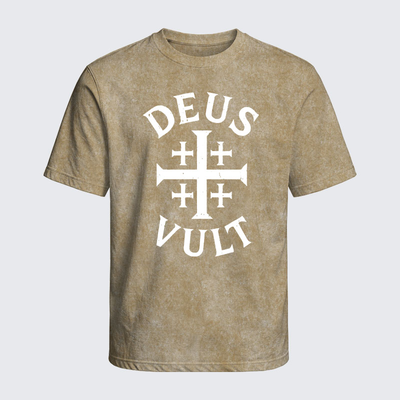 Washed T-Shirt - Deus Vult