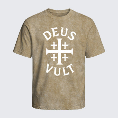 Washed T-Shirt - Deus Vult