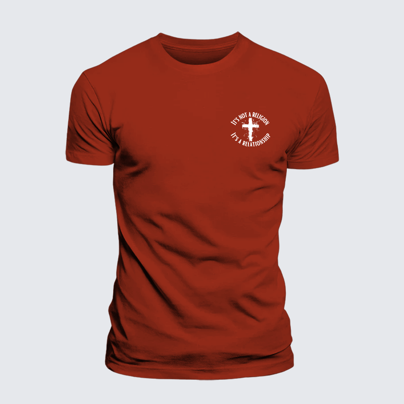 It's Not A Religion It's A Relationship Jesus God Christian Premium Mercerized Cotton Tee