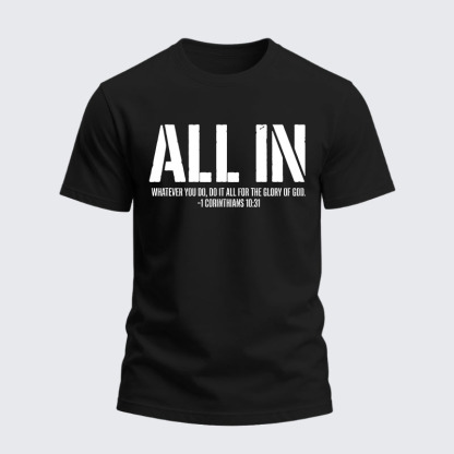 Heavyweight Cotton Tee - All In 1 Corinthians 10:31