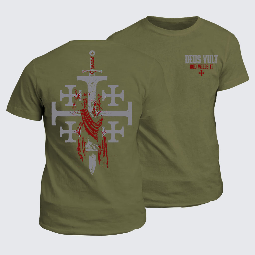 Classic Cotton Tee -  Deus Vult: God Wills It