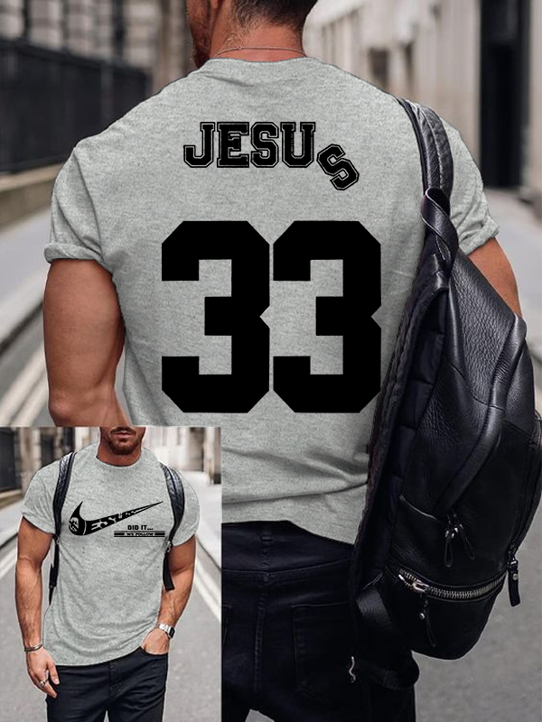 Jesus Did It Jesus God Christian Cotton T-Shirt