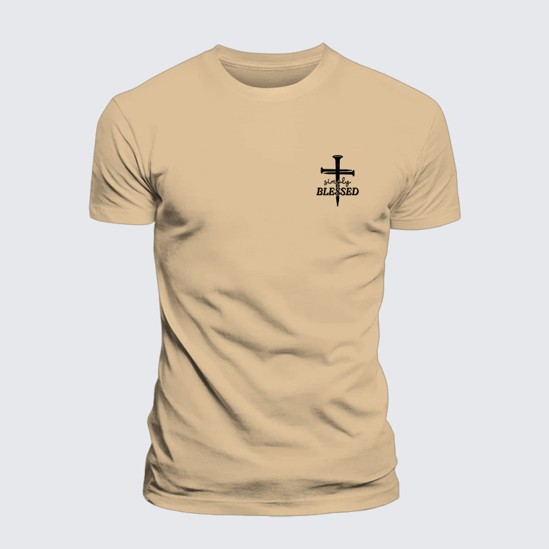 Simply Blessed Jesus God Christian Premium Mercerized Cotton Tee