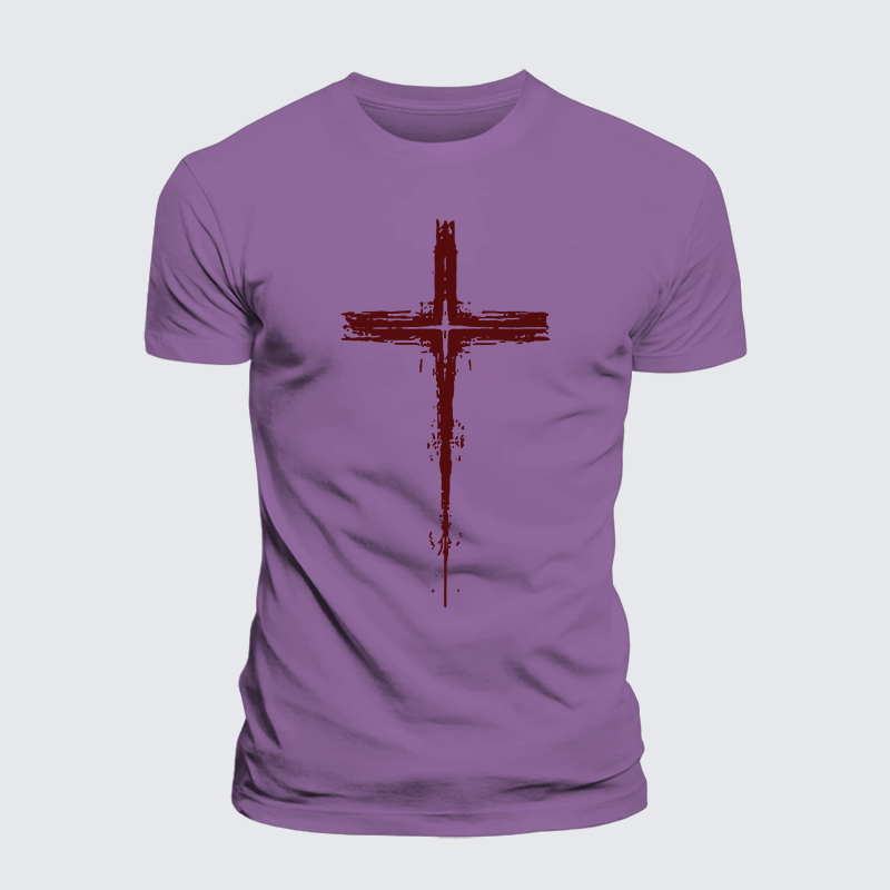 Light of Cross Jesus God Christian Premium Mercerized Cotton Tee