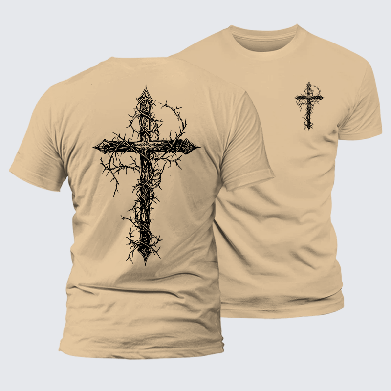 Cross Jesus God Christian Premium Mercerized Cotton Tee