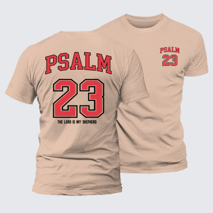 Psalm 23 Jesus God Christian Premium Mercerized Cotton Tee