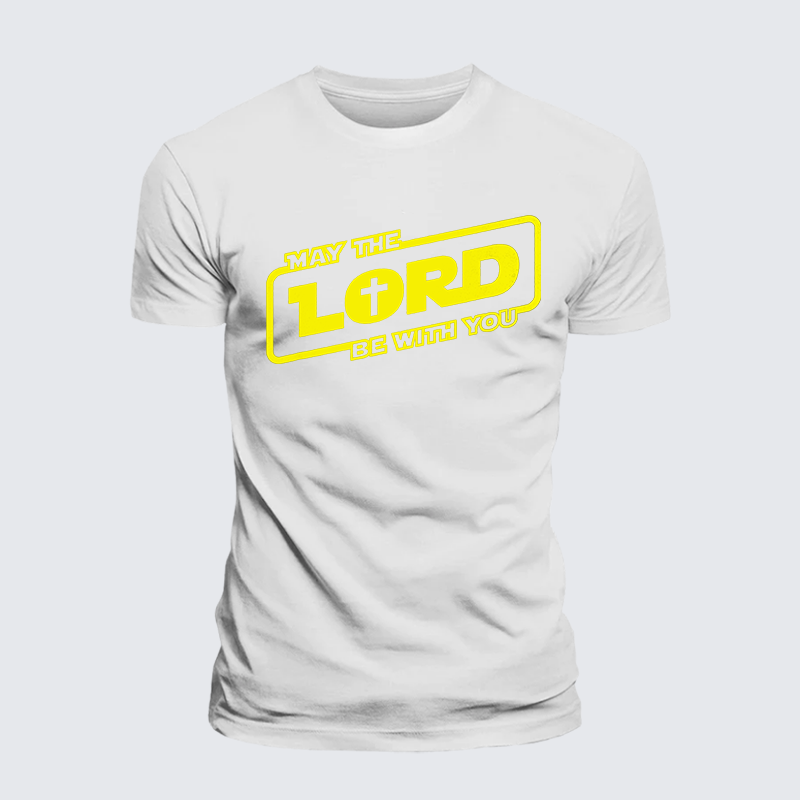Lord Be With You Jesus God Christian Premium Mercerized Cotton Tee