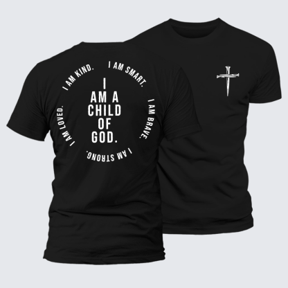 I Am A Child Of God Jesus God Christian Premium Mercerized Cotton Tee