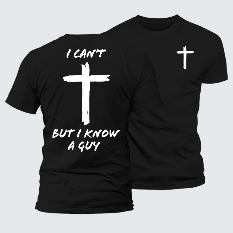 Man Of God Husband Dad Jesus God Christian Cotton T-Shirt